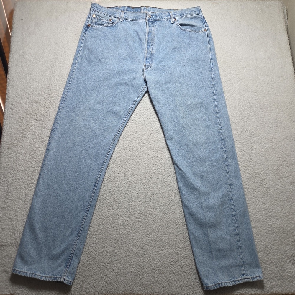 Vintage 90s Levi's 501 XX Button Fly Made USA Denim Blue Jeans Men Size 40x34